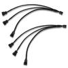 2 Pack 3 Way 4 Pin Pwm Fan Splitter Cable, PC Fan Splitter 1 to 3 Converter CA PwmFan Extension Cable PCCase Fans Header Splitters Computer PC