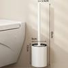 Bathroom Toilet Brush Holder Cleaning Tools Space Aluminum Wall Mounted No Drill Vertical Toilet Brush Bathroom Accessories