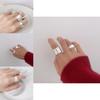Elegant Korean Style Adjustable Copper Ring For Women With Minimalist Geometric Design