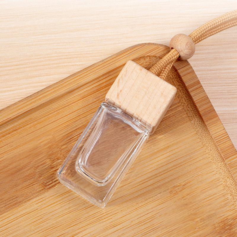 1 Piece Fragrance Air Freshener Scent Perfume Bottle Ornament Pendant Square Cap Empty Bottle Car Essential Oil Diffuser
