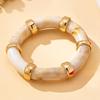 A Fashionable Women's Elastic Bracelet, Bohemian Style Beaded Resin Bracelet, Suitable for Daily Wear, Vacations, and Gift-Giving