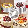 1pc 6-12inch Adjustable Stainless Steel Cake Baking Ring with 8/10cm Transparent Cake Collar Kitchen Dessert Making Tools