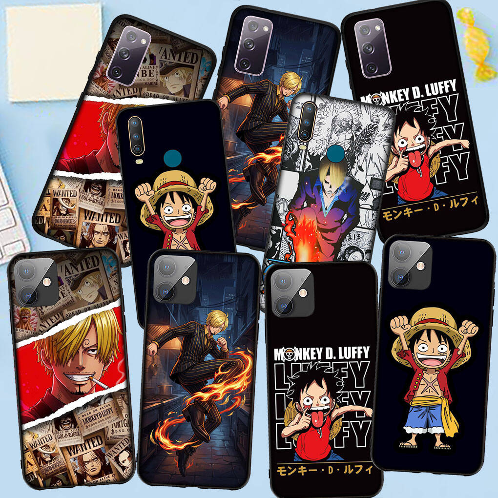 Etui na telefon do iPhone 17 15 16 Plus Redmi Note 14 12 11 13 Pro Max Huawei P30 P20 Lite OPPO A60 A40 A80 A38 A54 Tapeta Luffy One Pieces Sanji Pokrowiec