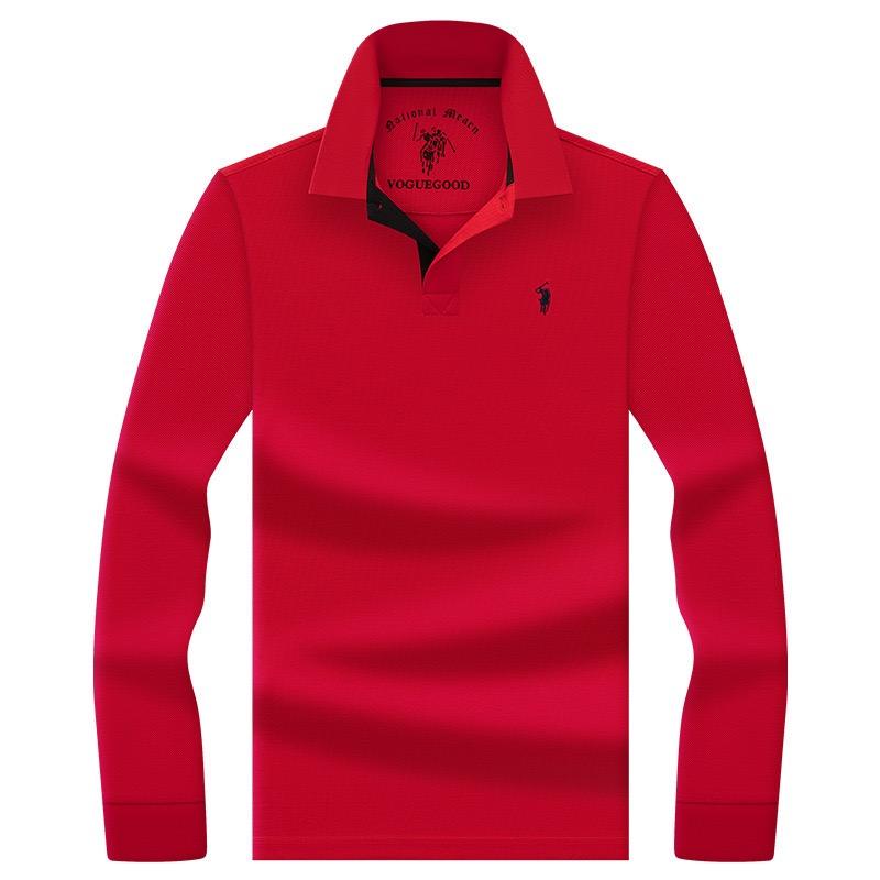 STORN Langarm-Poloshirt für Herren Herbstmode Neues luxuriöses Pony Paul Stickerei Oberteil Golf-T-Shirt