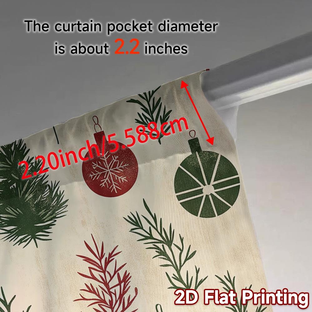 2Pcs,Curtains Christmas Ornament Trees Stars (2) Creative Popular Curtains Versatile Polyester Curtains Thermal Insulation, And