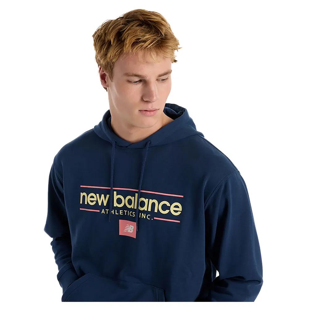 New Balance Толстовка с капюшоном Relaxed Linear Athletics