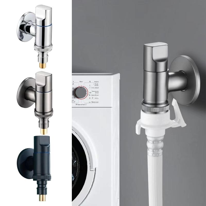 Brass 3-way Filling Angle Valve Wall Mount One Into Two Out Water Toilet Faucet Bidet Sprayer for Bathroom Accessories