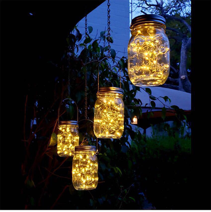 Waterproof Solar Fairy Night Light: Frosted Glass Bottle with Stars for Outdoor Garden Decoration