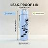 1PC Paw Print Trail Footstep Art Print 750ml Color Plastic Sports Water Bottle Leakproof Flip Straw Lid Suitable for Sports Office Home Use