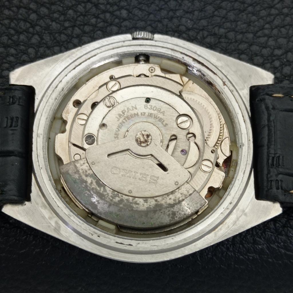 VINTAGE SEIKO 5 AUTOMATIC 6309A JAPAN MENS SILVER COLOR DIAL WATCH A500839-5 R154-a500839