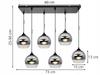 ELEGANT HANGING LAMP, GLASS LAMP, CHROME LED