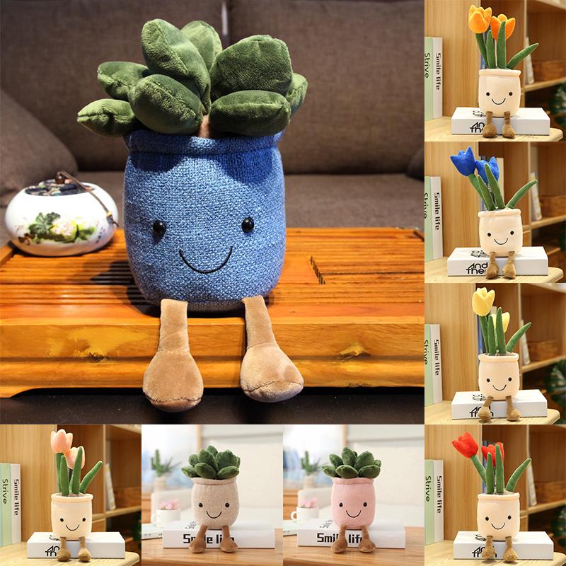 Tulip Flower Plush Toy Simulation Succulent Doll Cute Cartoon Stuffed Plush Flowers Pillow for Girls Kawaii Gift