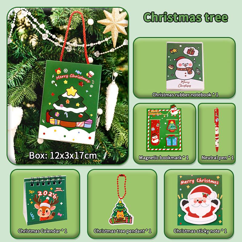Мультяшный Рождественский Набор Канцелярских Принадлежностей Милая Наградная Подарочная Коробка Кавайный Детский Набор Канцелярских Принадлежностей Школьные Канцелярские Принадлежности для Учеников