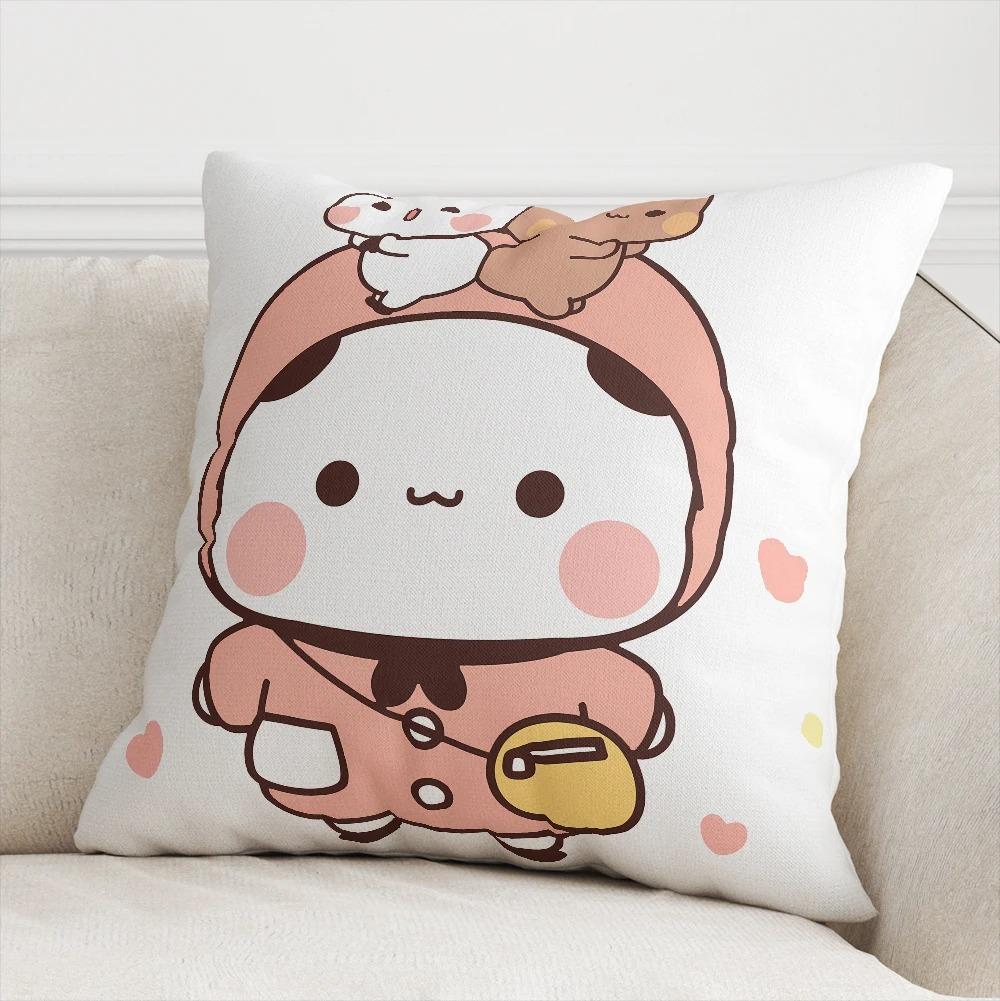 Office Living Room Home Pillowcase Kawaii Cartoon Bear Pattern Pillowcase Car Ornaments