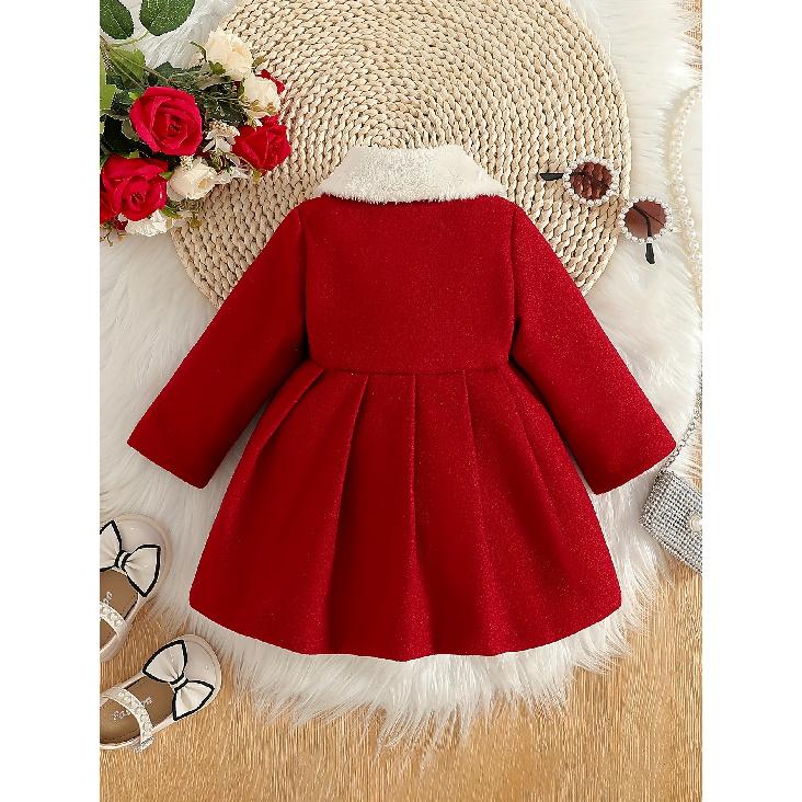 high qualityBaby Girl Clothing, Baby Products, Girls' Clothing, Fashionable And Versatile Button Jacket For Baby Girls, 0-3 Years Old, With A Long