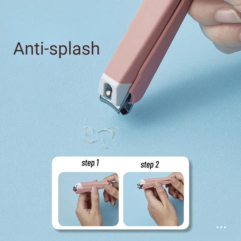 Nail Scissors Anti-splash Nail Clippers Single Large Mouth Cover Decoration Nail Clippers German Household 1PCS Drop Shipping