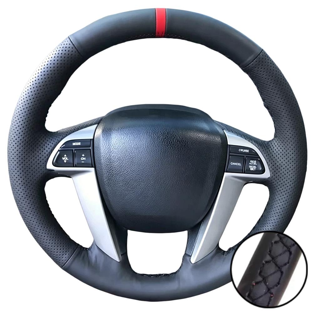 Hand Stitched Non-slip Artificial Leather Odyssey Pilot Steering Wheel Cover For Honda Accord 8 Car Interior Accessories