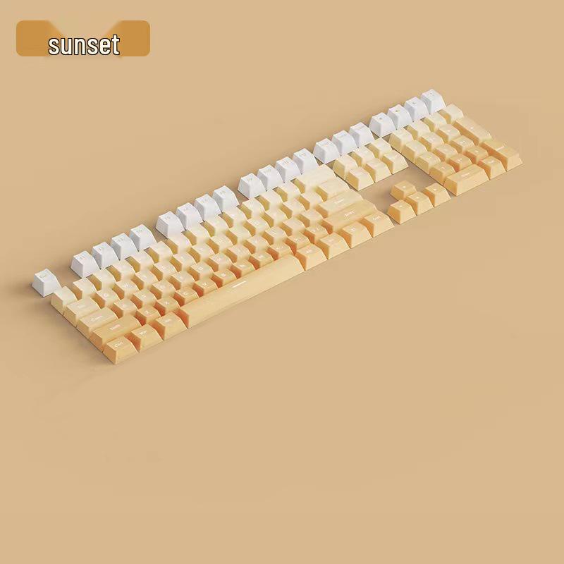 Translucent Gradient PBT Dye-Sublimated Yanyu Keycaps for Custom Mechanical Keyboards