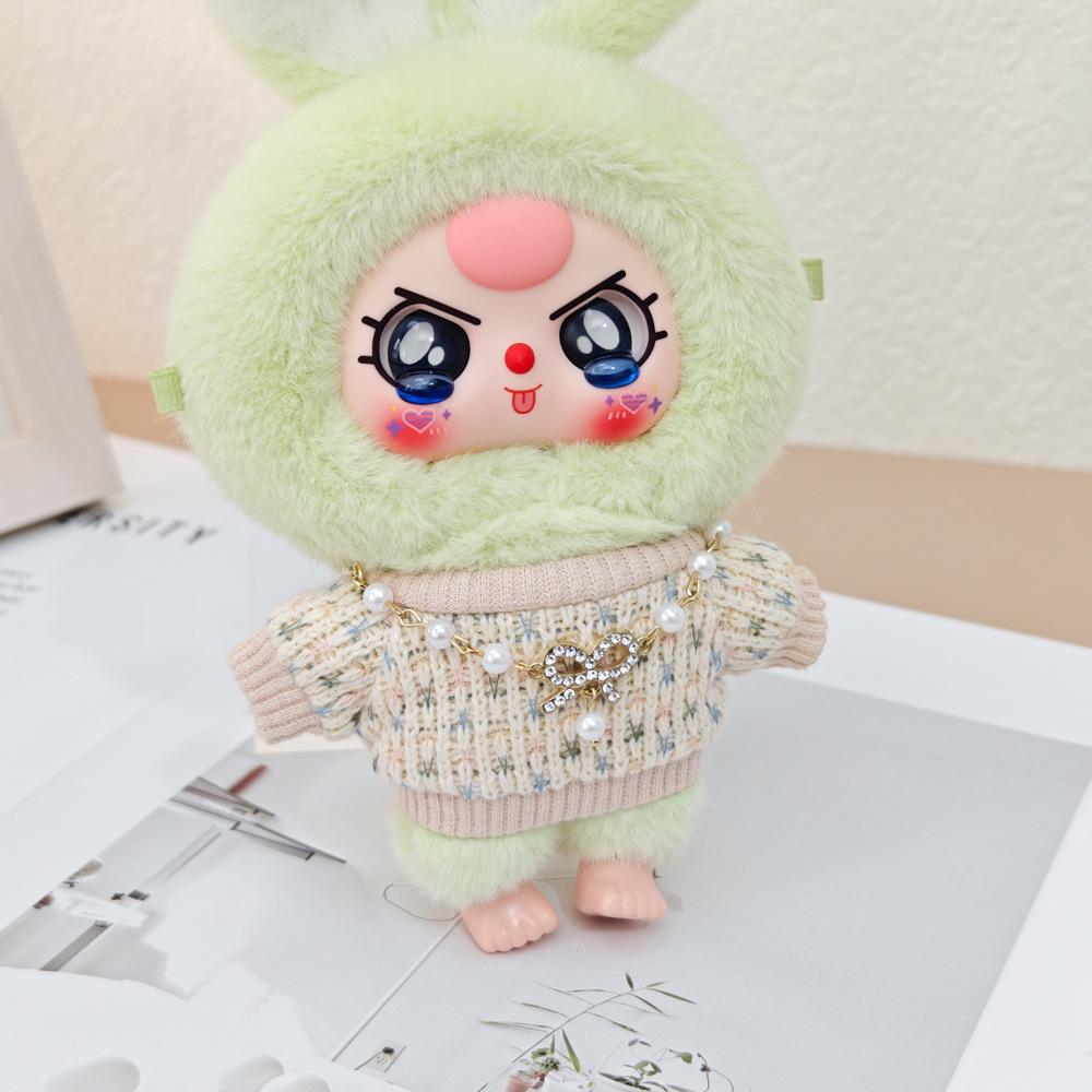 Macaron Little Rabbit Doll Clothes: Cute Pendant, Outfit for 3-Year-Old, Blind Box Edition