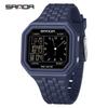 SANDA Fashion Electronic Watches Men 50M Waterproof Night Light Multi Functional Student Trend Outdoor Sport Male Watch Relogios