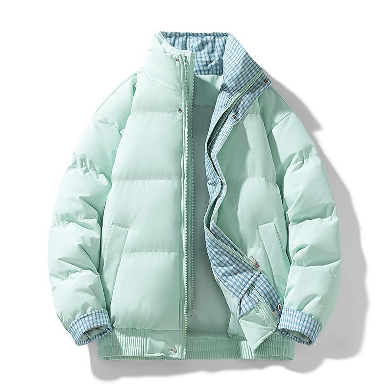 Men's Daily Short Cotton Jacket Casual Style Warm Winter Coat