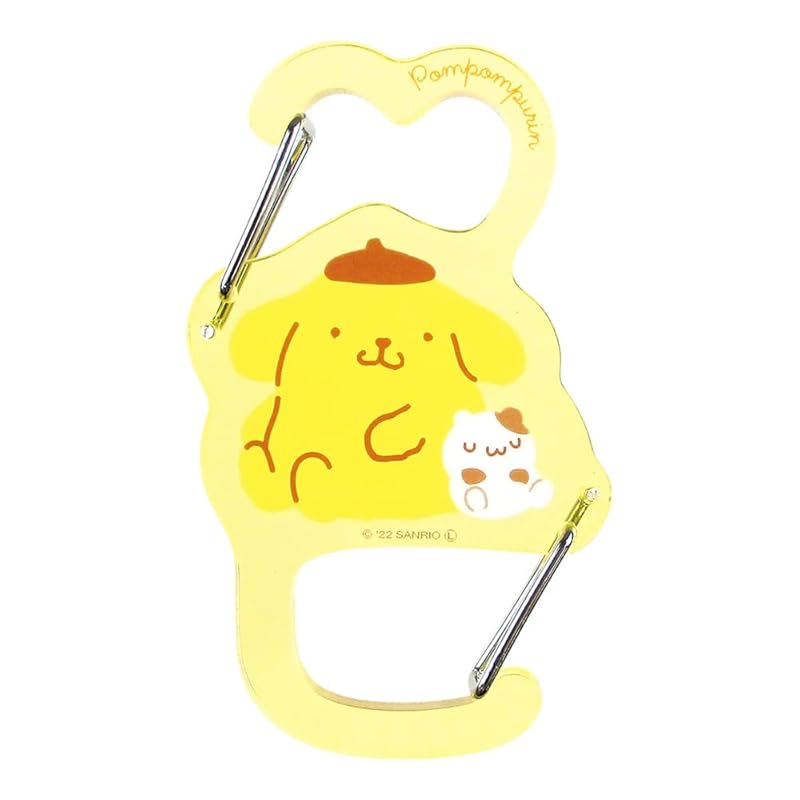

Tease Factory sanrio twin carabiner holder Pompompurin H9×W5.6×D0.5cm SR-5541495PU