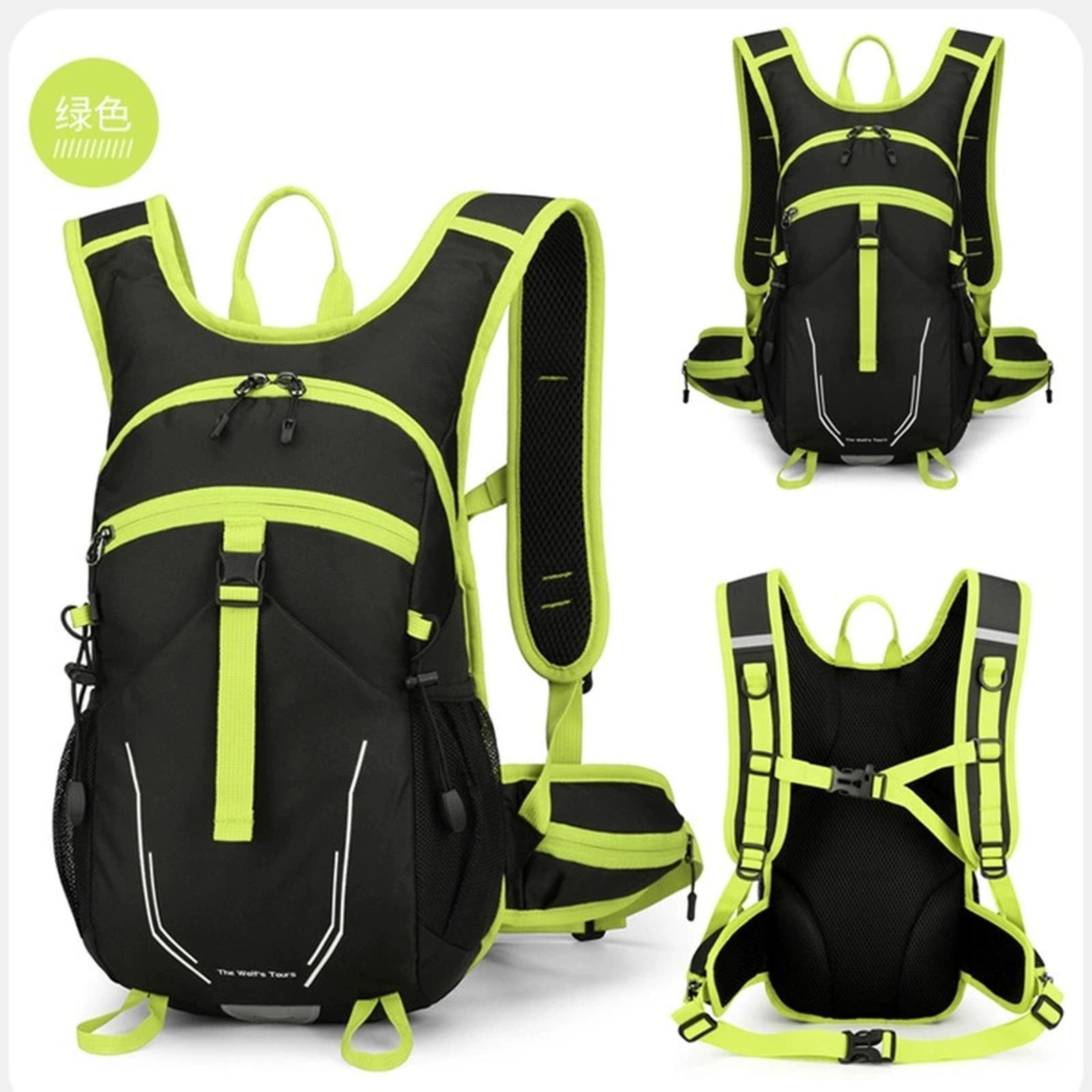 

Рюкзак для альпинизма на открытом воздухе, гидратация, кемпинг, пеший туризм, бег, велосипедная сумка, путешествия, спорт, тренировки, походный рюкзак One Size зелёный