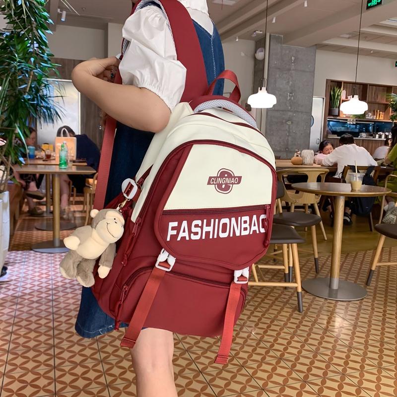 Школьный рюкзак для ученика средней школы Женский рюкзак большой вместимости зелёный — фото 16