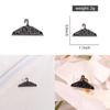 Creative Fun Black Hanger Shaped Metal Accessory Cartoon Letter Brooch Pin For Stylish Decoration