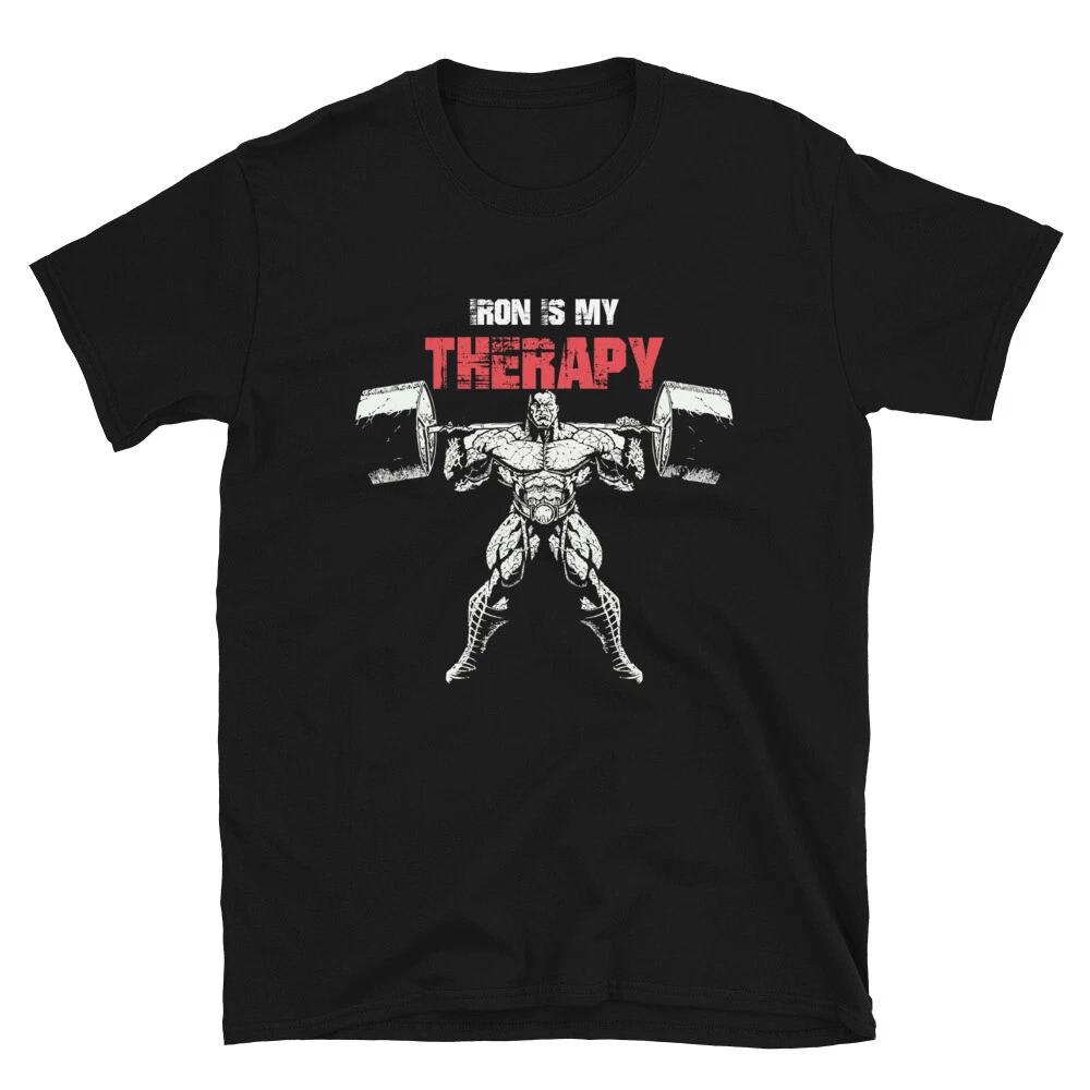 Weightlifting Strength Training Iron Is My Therapy T-Shirt 2XL