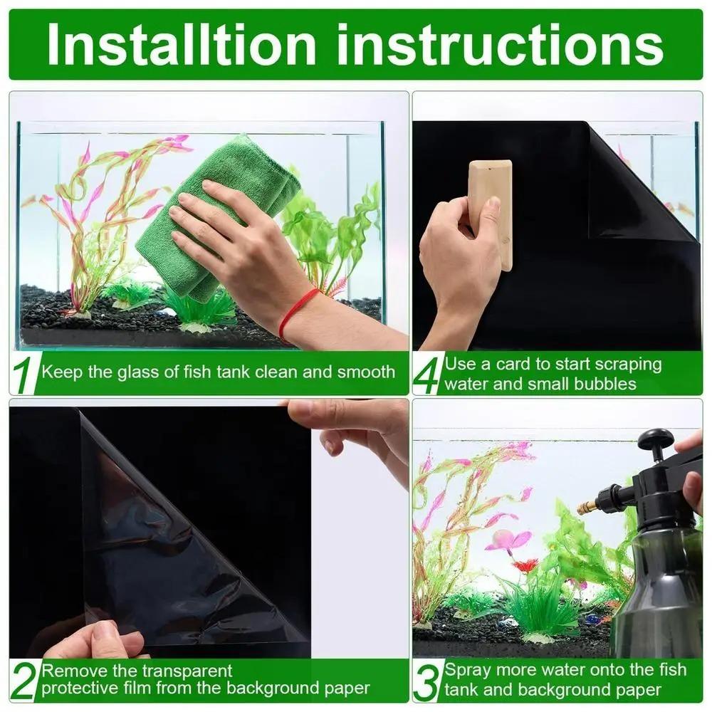 Fish Tank Decoration Wallpaper Aquarium Background Wallpaper Multi-function Static Cling