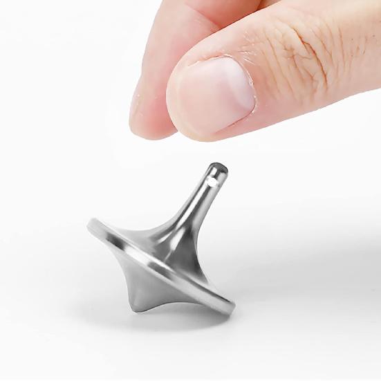 Spinning Top Accurate Metal Spinner Top Desktop Gyro Toys Little Fidget Toys (Silver,Gold, Black)