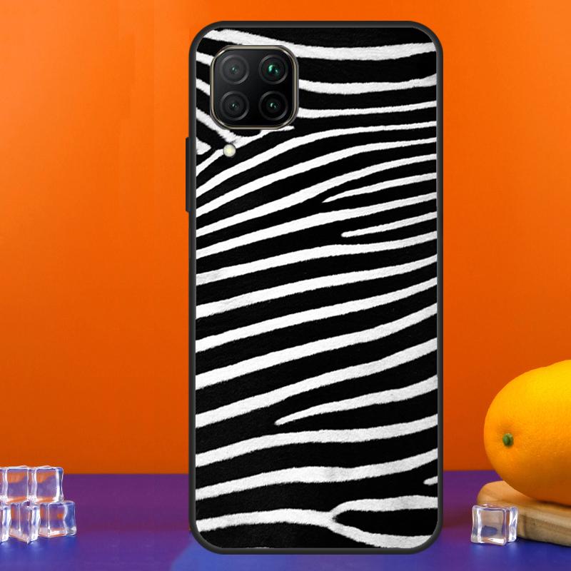 Black White Zebra Stripe For Huawei Nova 12s 12i 11i 8i 9 10 SE Y91 Y90 Y60 Y70 Y72 Y61 P20 P40 Lite P30 P60 Pro Case