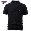 2026 Spring/Summer New Embroidery Fashion Business Polo Shirt with Turn-down Collar for Men, Short-sleeved Knitted Top, Cardigan for Men