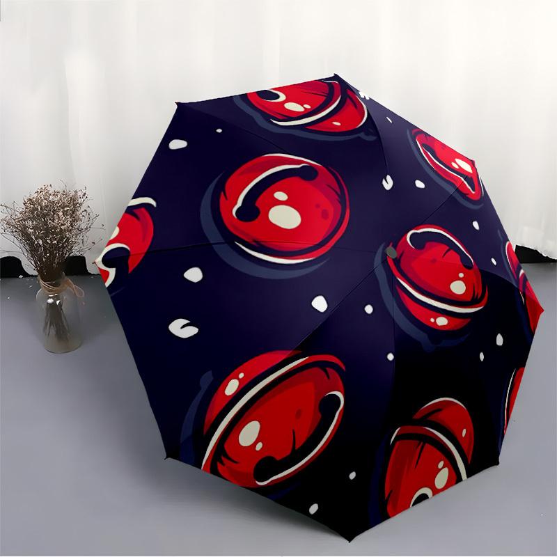 1pc Balls Space Automatic Open/Close Umbrella, Windproof, Folding Compact Umbrella with Lightweight Design for Women/Men090