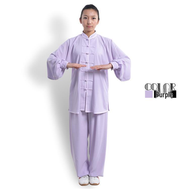 2024 Spring & Autumn Cotton-Silk Tai Chi Suit for Middle-aged & Elderly Men & Women - Practice & Performance Wear