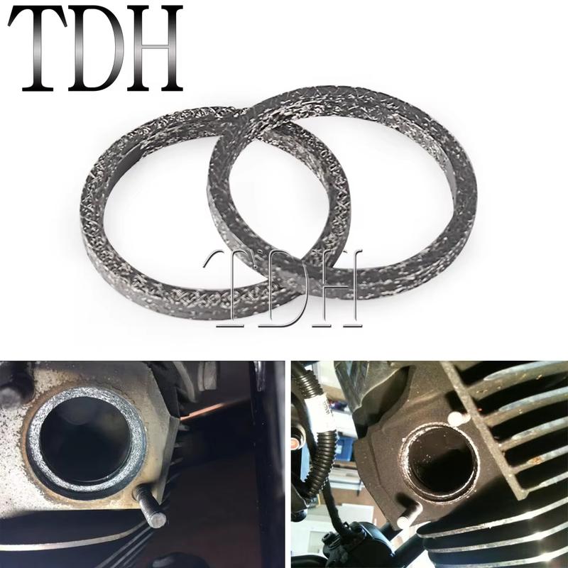Motorcycle Exhaust Gaskets 65324-83A Exhaust Port Gaskets for Harley 1984-up Sportster 883 Dyna Evolution Twin Cam Big Twins