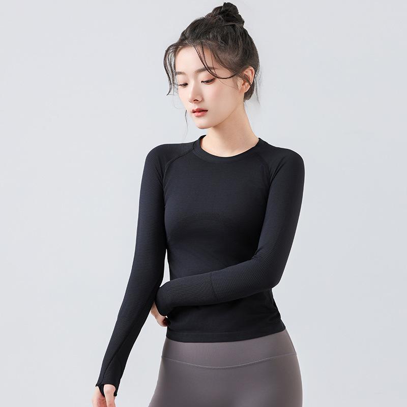 Women's Autumn/Winter Long Sleeve Round Neck Yoga & Fitness Top