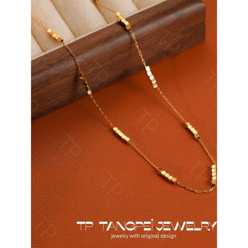 

Tang Pei Patchwork Beaded Necklace for Women 2025 New Arrival Everyday Joker Jewelry Niche Style Necklace Graceful and Fashionable Ornament Default