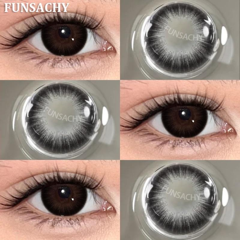 FUNSACHY 1 Pair Blue Natural Colored Eye Lenses Gray Fashion Lenses Brown Eye Lens Green High Quality Cosmetics Color Contacts