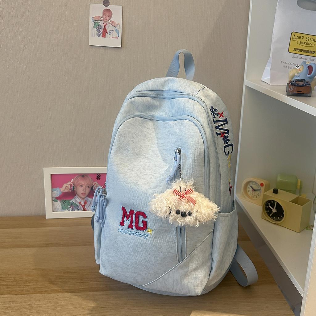 New Schoolbag for Girls, Junior High Students, Elementary Students, and High School Students, Simple and Versatile Large-capacity Campus Backpack