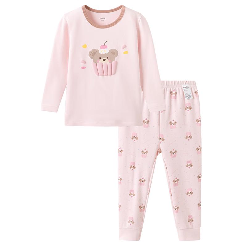 Balabala Girls' Breathable Thermal Underwear Set