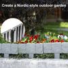 Imitation Stone Garden Fence, Garden Landscape Edging Border, Interlocking Plastic Retaining Edging Border, Decorative Picket Panels for Flower Bed