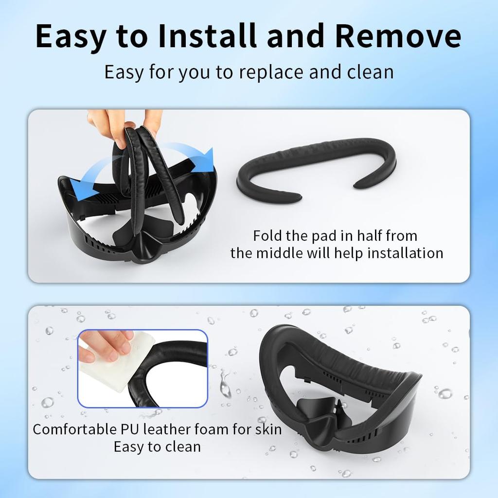 KIWI Design F3 Silicone Facial Interface With Meta Quest 3, Sweat-Resistant Ques