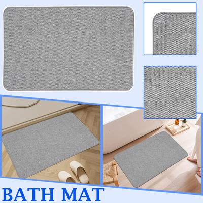 Super Absorbent Bathroom Mat, Bathroom Rug Rubber Backing Non-, Quick Drying And Machine Washable, Comfortable Cloth Bathroom Mat