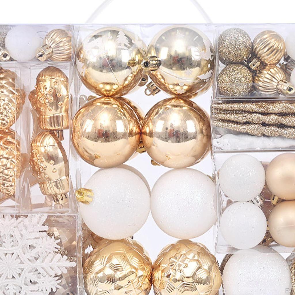 121 Stück Weihnachtsbaumschmuck Dekorationen Wiederverwendbar DIY Weihnachtsdekor Anhänger für Hotel