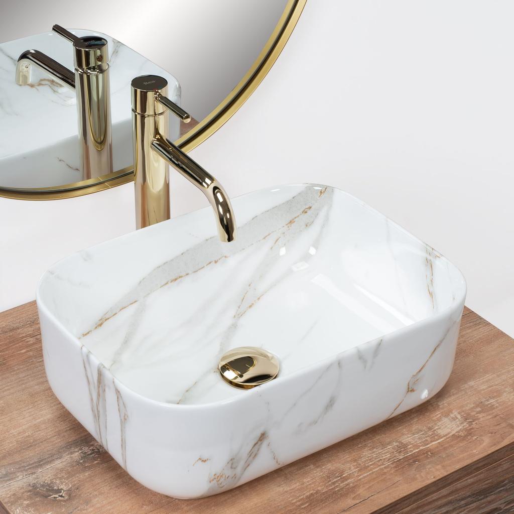 Umywalka demi mini shiny aiax - nablatowa sku rea-u5065