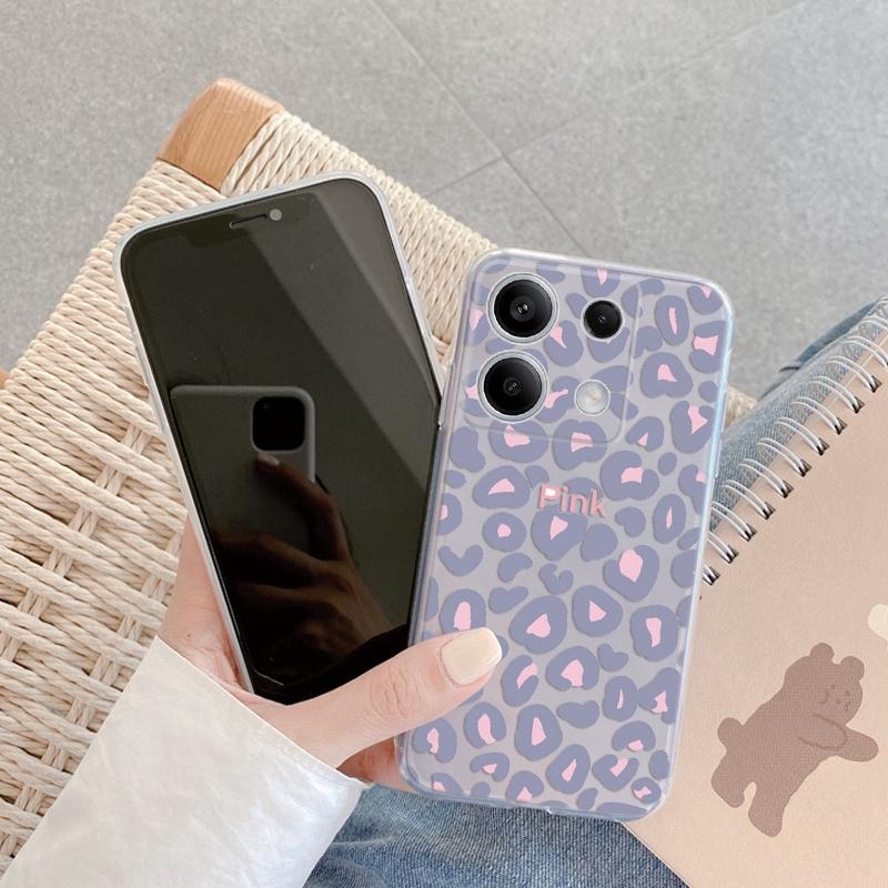 Leopard Print Case For iPhone Samsung A55 M34 S24 Xiaomi Redmi 13 Pro 14C Huawei Honor 200 Shockproof Phone Bumper TPU Anti-Scratch Clear Back Cover