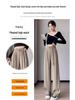 Women's High-Waist Pleated Wide-Leg Suit Pants - Spring/Summer New Arrival