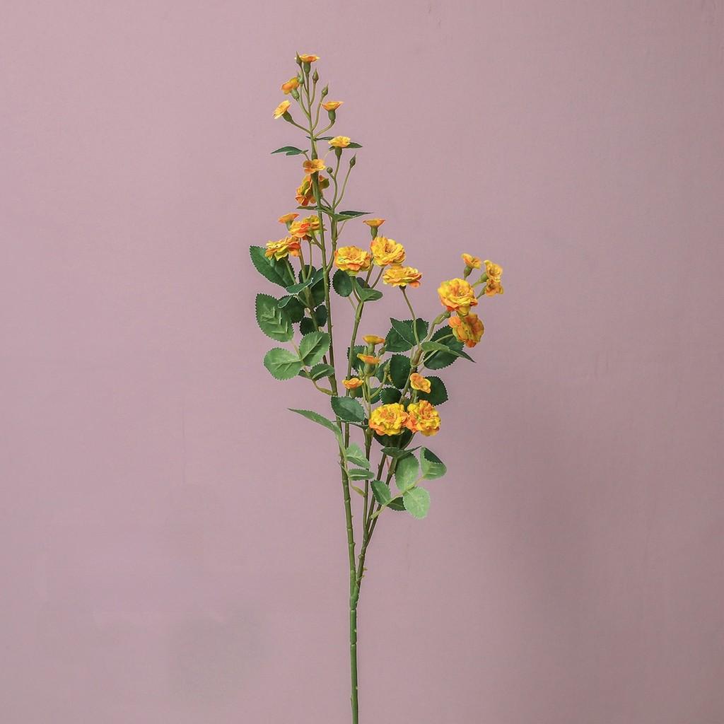 

Artificial Rose Flower With Silk Fabric For Wedding Photography And Interior Display Yellow